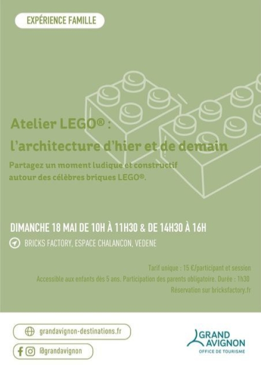 Atelier LEGO® : l'Architecture d'hier et de demain 18 mai 2025 Atelier LEGO® : l'Architecture d'hier et de demain 18 mai 2025